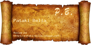 Pataki Bella névjegykártya